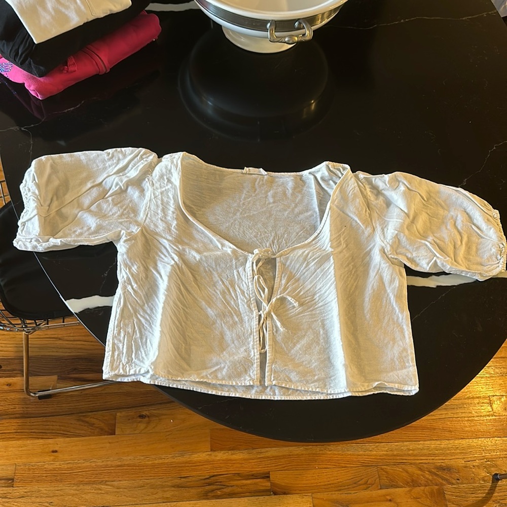 White tie blouse
